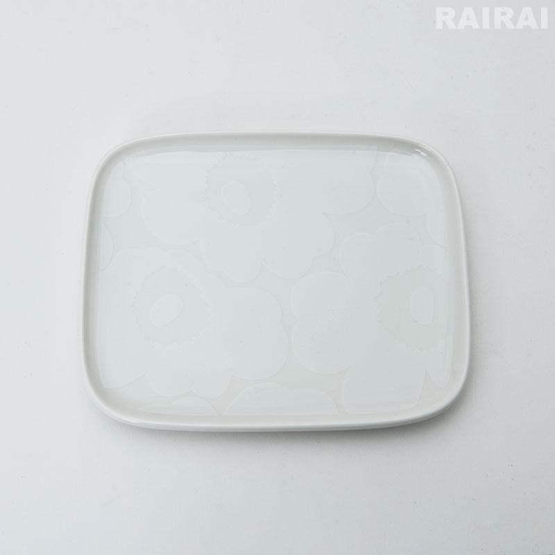 marimekko（マリメッコ） プレート 15×12cm 角皿 ウニッコ ホワイト