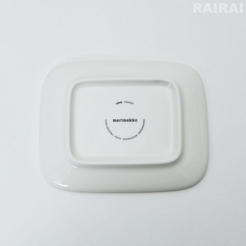 marimekko（マリメッコ） プレート 15×12cm 角皿 ウニッコ ホワイト