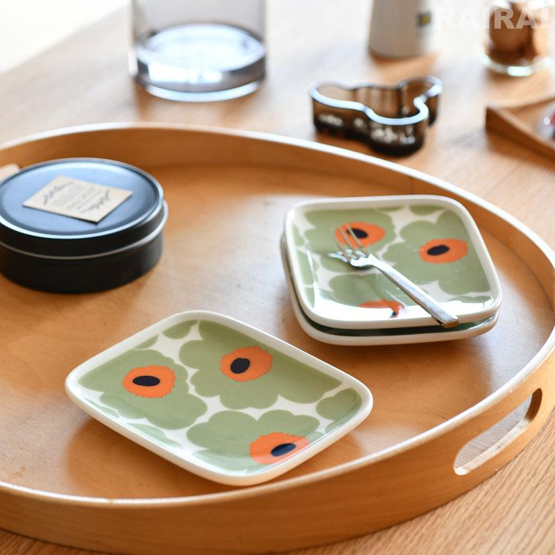 marimekko マリメッコ プレート 15×12cm 角皿 ウニッコ セージ marimekko マリメッコ プレート 15×12cm 角皿 ウニッコ セージ