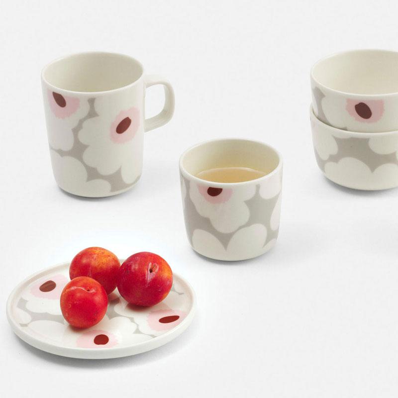 マリメッコ☆ラテマグ ４コセット☆ウニッコ グレー＆ベージュ系 マリメッコ☆ラテマグ 4コセット☆ウニッコ グレー＆ベージュ系