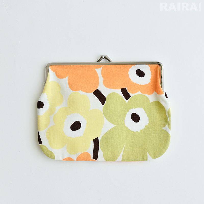レア! 廃番 新品 未使用 マリメッコ がま口 ポシェット ウニッコ オレンジ marimekko - レア! 廃番 新品 未使用 マリメッコ がま口 ポシェット