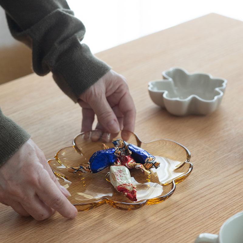 marimekko（マリメッコ） ガラスプレート 20cm ウニッコ シェイプ