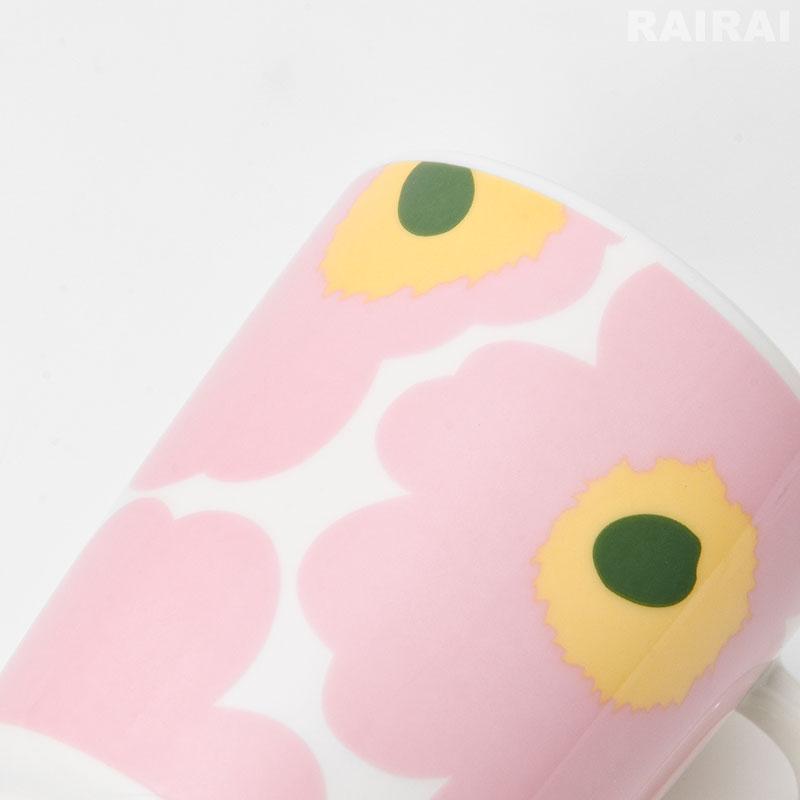 marimekko（マリメッコ） マグカップ 250ml ウニッコ ホワイト×ピンク 