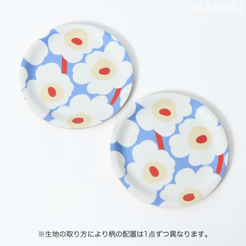 marimekko（マリメッコ） コースター 11cm ウニッコ ライトブルー×オフ