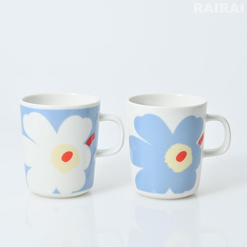 マリメッコ廃盤マグ新品 クルクエ マグ２個&トレイセット 在庫限り マリメッコ Marimekko マグカップ 250mL ウニッコ / シ