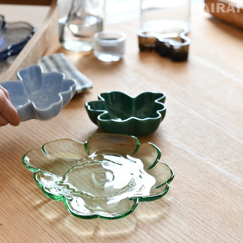 marimekko（マリメッコ） ガラスプレート 20cm ウニッコ グリーン
