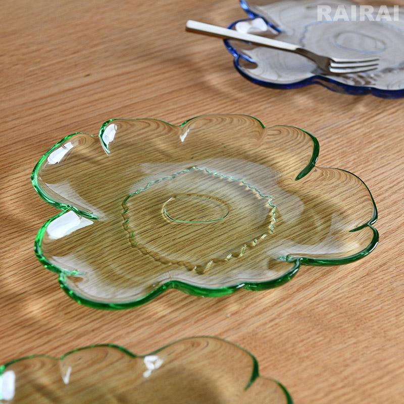 marimekko（マリメッコ） ガラスプレート 20cm ウニッコ グリーン