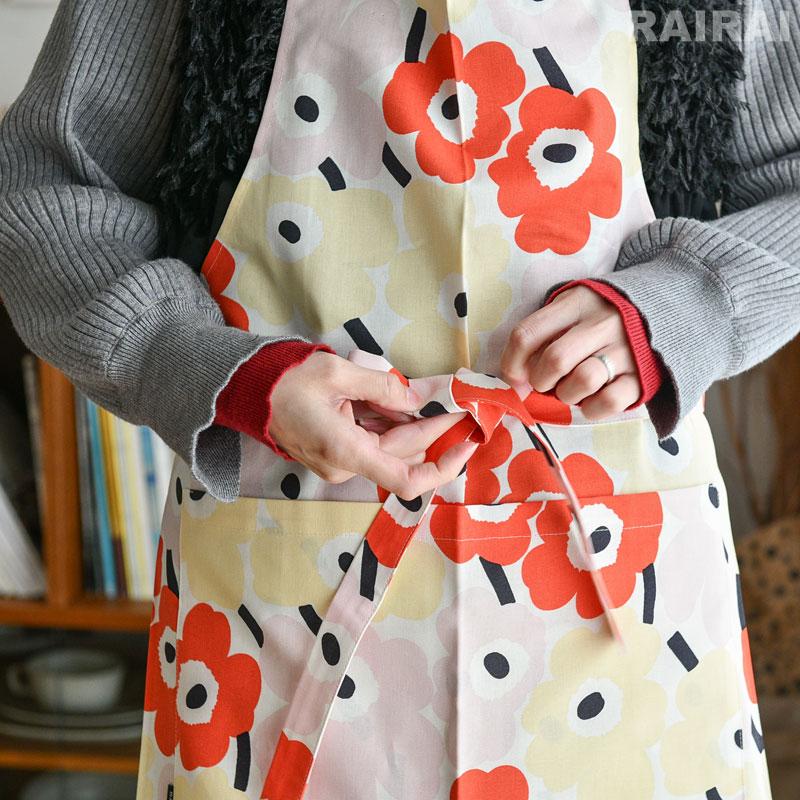 限定！マリメッコ☆ルミマルヤ エプロン ライトピンク marimekko（マリメッコ） 日本限定 エプロン ミニ ウニッコ