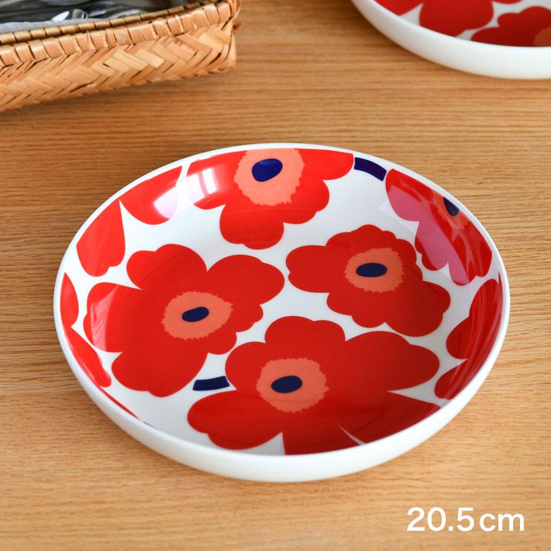 marimekko（マリメッコ） ディーププレート 20.5cm ウニッコ レッド