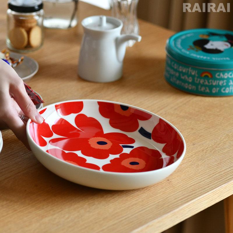 marimekko（マリメッコ） ディーププレート 20.5cm ウニッコ レッド