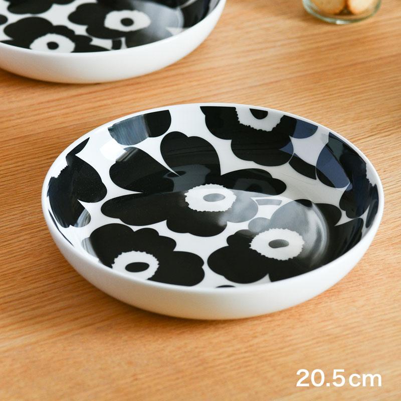 marimekko（マリメッコ） ディーププレート 20.5cm ウニッコ ブラック