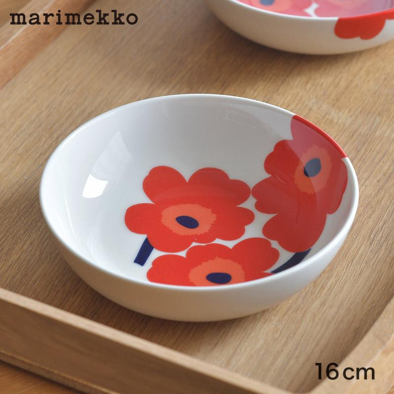 marimekko（マリメッコ） ディーププレート 16cm ウニッコ ホワイト