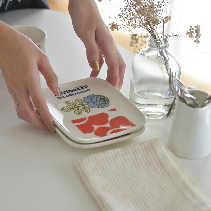 marimekko（マリメッコ） プレート 12×15cm 75th Anniversary マルチ