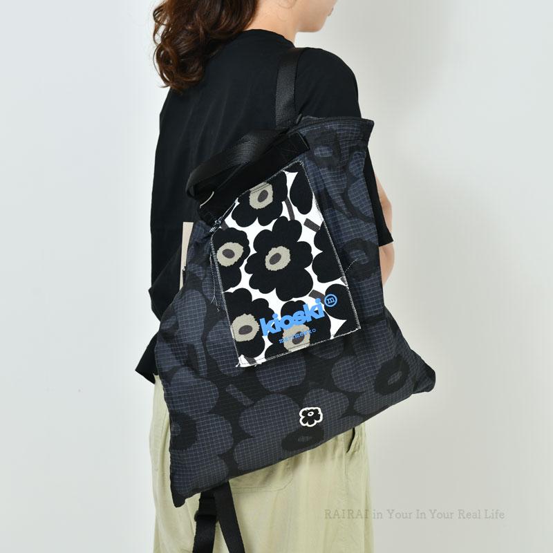 マリメッコ バックパック ファニー ウニッコ ホワイト×ブラック