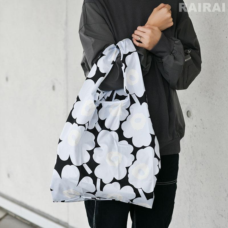 marimekko（マリメッコ） スマートバッグ ライトブルー×ブラック×オフ