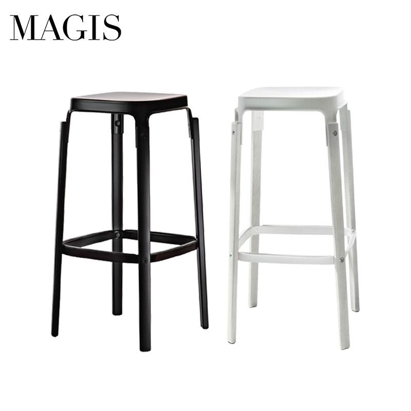 マジス スティールウッドスツール HIGH 高さ78センチ ホワイトビーチ ブラックビーチ MAGIS Steelwood Stool SH78 送料無料 | MAGIS