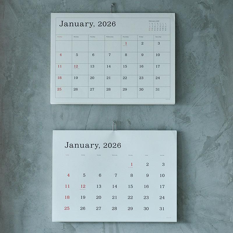 quarant'otto 2026 壁掛けカレンダー&卓上カレンダー＆ホルダー 葛西薫 カレンダー 2026 壁掛け アンドー ギャラリー KASAI KAORU ANDO