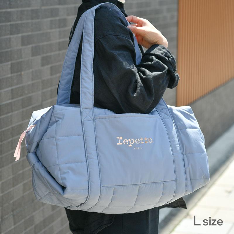 repetto レペット ダッフルバッグ Lサイズ ナイロン シルバーグレー
