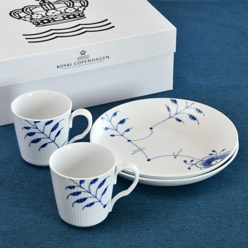 ロイヤルコペンハーゲン　フルーテッドメガ マグカップ　プレート　セット ROYAL COPENHAGEN ロイヤル コペンハーゲン プレート＆マグ