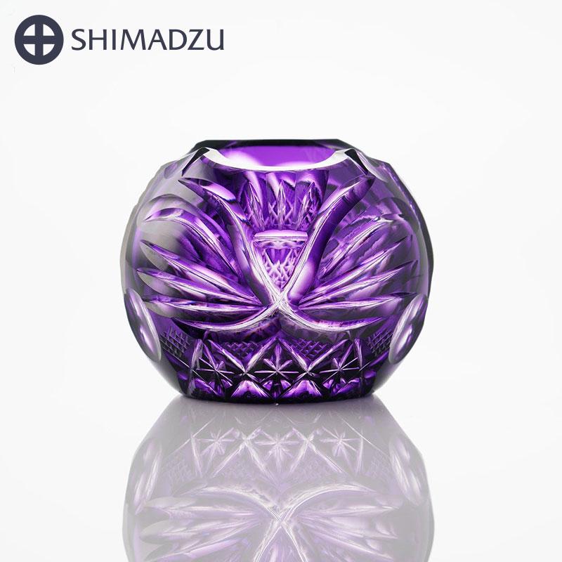 薩摩切子 笑猫 島津紫 島津薩摩切子 薩摩ガラス工芸 鹿児島 島津興業