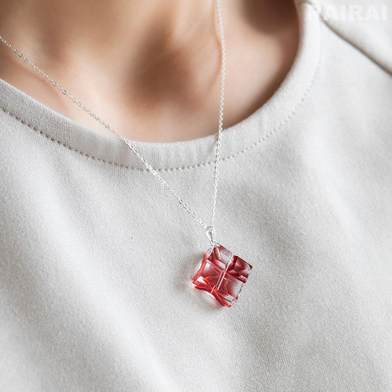 薩摩切子 ペンダント キュービック B スター 創作 島津興業 鹿児島