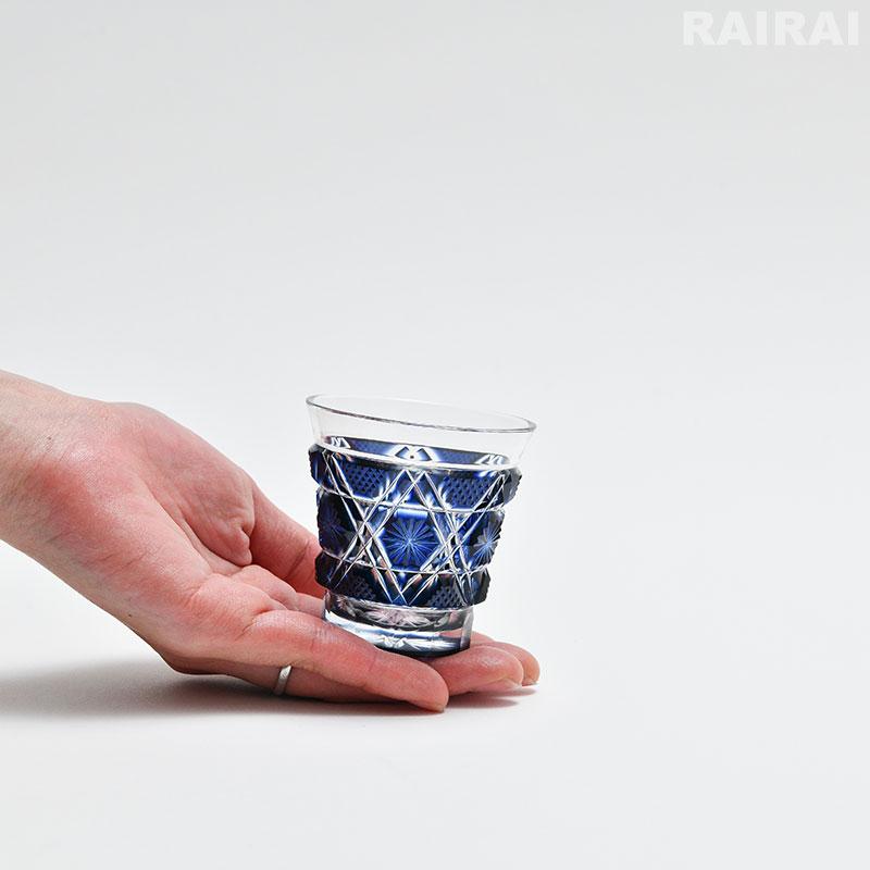 薩摩切子 冷酒グラス cut01 藍 創作 鹿児島 島津薩摩切子 薩摩 薩摩切子 冷酒グラス cut01 藍 創作 鹿児島 島津薩摩切子 薩摩