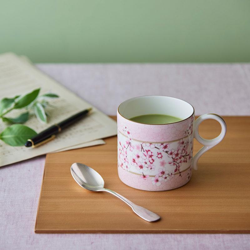 ウェッジウッド 東京マグ 桜 ボーダーホワイト 350ml ワンダー ウェッジウッド 東京マグ 桜 ボーダーホワイト 350ml ワンダー