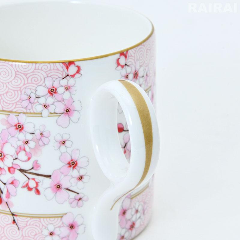 ウェッジウッド 東京マグ 桜 ボーダーホワイト 350ml ワンダー ウェッジウッド 東京マグ 桜 ボーダーホワイト 350ml ワンダー