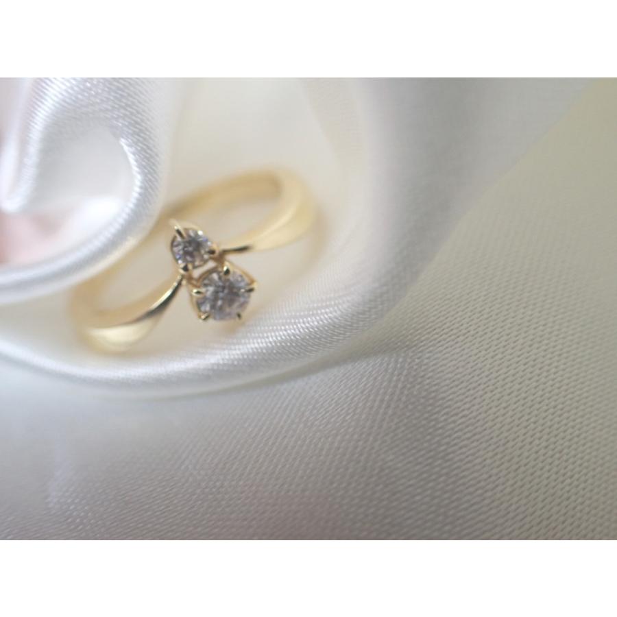 MIKIMOTO（ミキモト） K18YG ダイヤモンド リング ＃11 : Pawn Shop