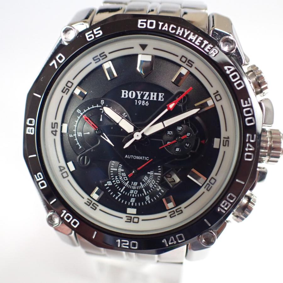 BOYZHE ジオ 機械式時計多機能ステンレス 時計 メンズ 自動巻き BOYZHE ジオ 機械式時計多機能ステンレス 時計 メンズ 自動巻き