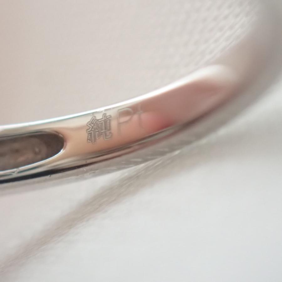 Pt1000 ダイヤモンド スクエアカット リング 指輪 0.30ct 鑑定書付  