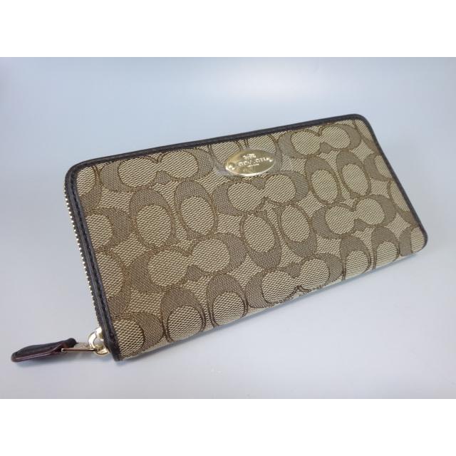 COACH コーチ 長財布 F53539 IMC7C ラウンドファスナー カーキ 