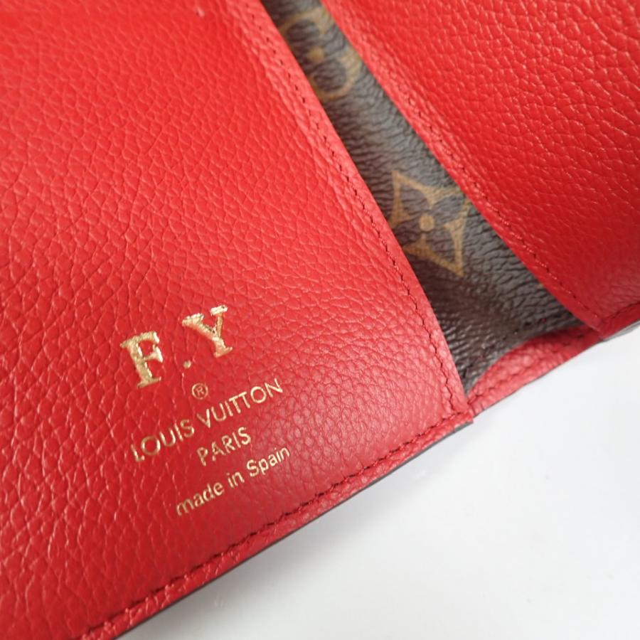 ルイ・ヴィトン 二つ折り財布 黒/赤 ルイ ヴィトン Louis Vuitton 二つ折り財布 ポルトフォイユ