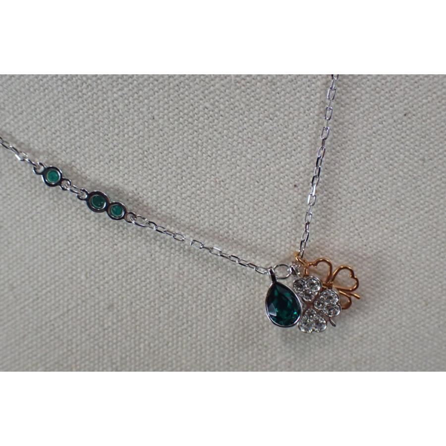 スワロフスキー SWAROVSKI エメラルド クリスタル クローバー 