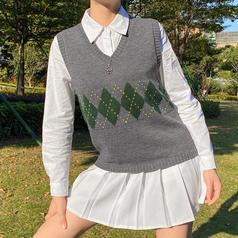 ファッション 在庫処分 数量限定 原宿風ニット ベスト レディース 春夏秋冬用 ニット インナー Vネック ゆったり カジュアル ショート ベスト Bf風 可愛い ベスト 袖なし ニットセーター 5yj3krkji7 Tritop Com Br