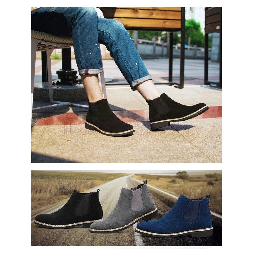 サイドゴアブーツ メンズ ショートブーツ アンクルブーツ 靴 皮靴 ブーツ スエード 歩きやすい 合わせやすいスマート トレンド 22年秋冬 Yugsecurities Com