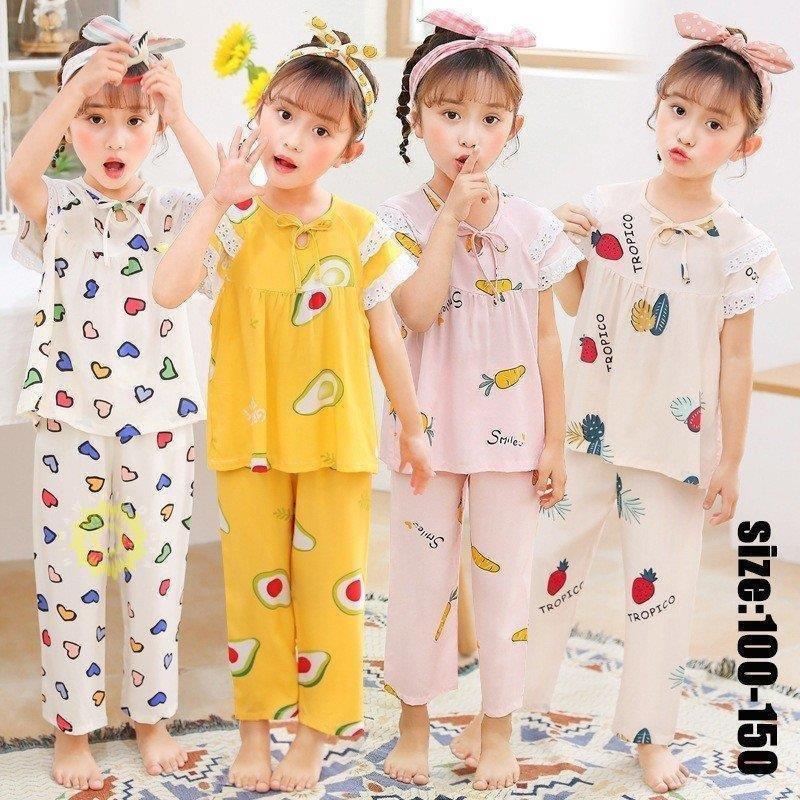 キッズ パジャマ セットアップ 子供パジャマ 女の子 ベビー 夏 薄手 トップス ズボン 半袖 プリント ルームウェア 部屋着 可愛い おしゃれ 寝巻き ナイトウェア 3chswajpbm ベビー キッズ マタニティ Gprdehler Com