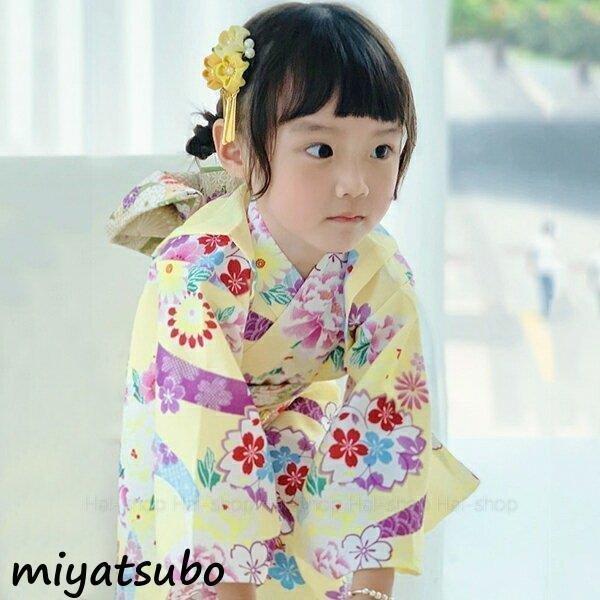 スーパーsale セール期間限定 子供浴衣 キッズ浴衣 作り帯 女の子 和装 和服 浴衣セット 子供 キッズ かわいい おしゃれ 夏祭り お祭り St21 Jp