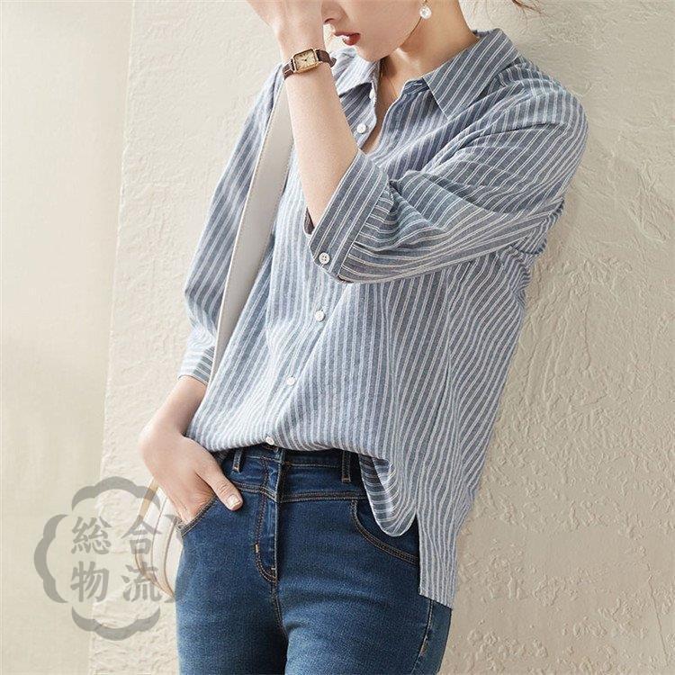 ブラウス レディース 七分袖 春夏 40代 代 トップス シャツ Vネック ストライプ Tシャツ きれいめ 可愛い 着痩せ 韓国風 おしゃれ カジュアル 大人 上品 通勤 最安値級価格
