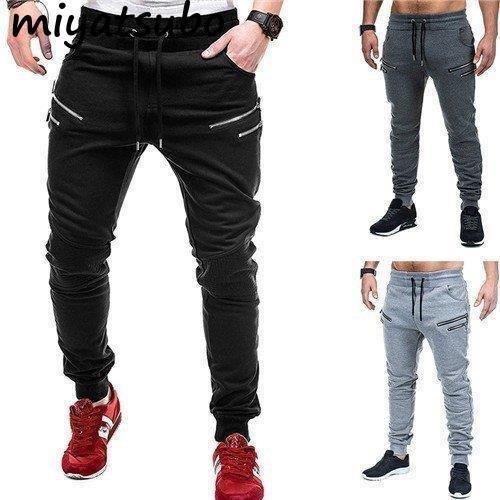 メンズジョガーパンツ スキニー ロングパンツ ファスナー付き スリム スポーツ スウェット トレーニングウェア Keser No