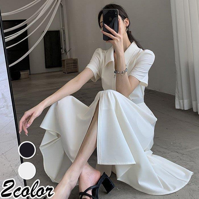 レディースファッション 無地 新色登場 シャツワンピース レディース 40代 マキシ丈ワンピース 春夏 半袖ワンピース 白ワンピース パフスリーブ フレアスカート 大きいサイズ オシャレ通勤 大人上品 Jpi1qs3uky Www Ludlowbar Com Au