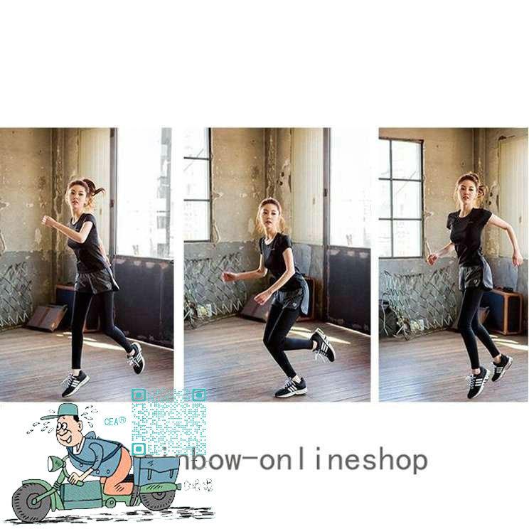 パンツ付き レギンス レディース ショートパンツ 一体型 ヨガウェア 9分丈 7分丈 ヨガ スポーツウェア フィットネス トレーニング 本日特価