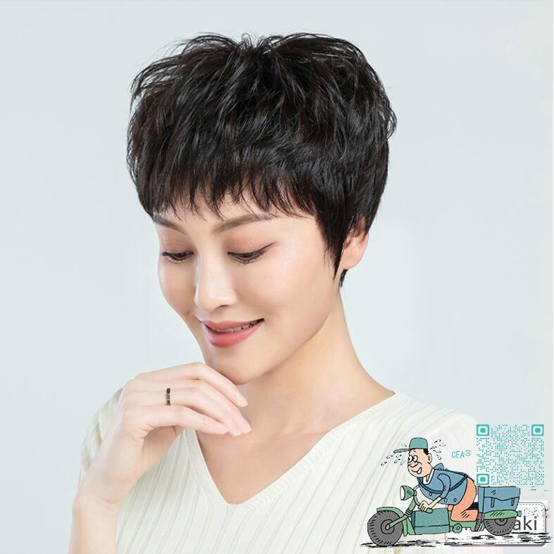 かつら 女性 ショートヘア お母さん ミセスママ用 100 人毛ウィッグ 医療用 デイリー イメチェン ファッションウィッグ 耐熱 人気ブランド新作豊富