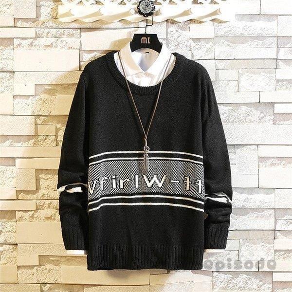 メンズファッション 在庫処分 数量限定 メンズセーター 秋服 セーター びっくり 長袖セーター メンズファッション ニット ビックシルエット メンズ Sr1mg3roe6 Slnb In