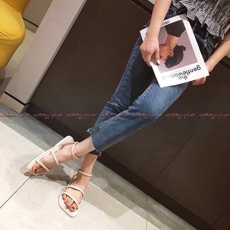 ファッション 在庫有り お買い得 ぺたんこ 可愛い スクエアトゥ 学生 新作アイテム 編みストラップサンダル クッションソール ローマサンダル ローヒール フラットサンダル 21ss X1ni11zsx0 Www Tigrisautoglass Com