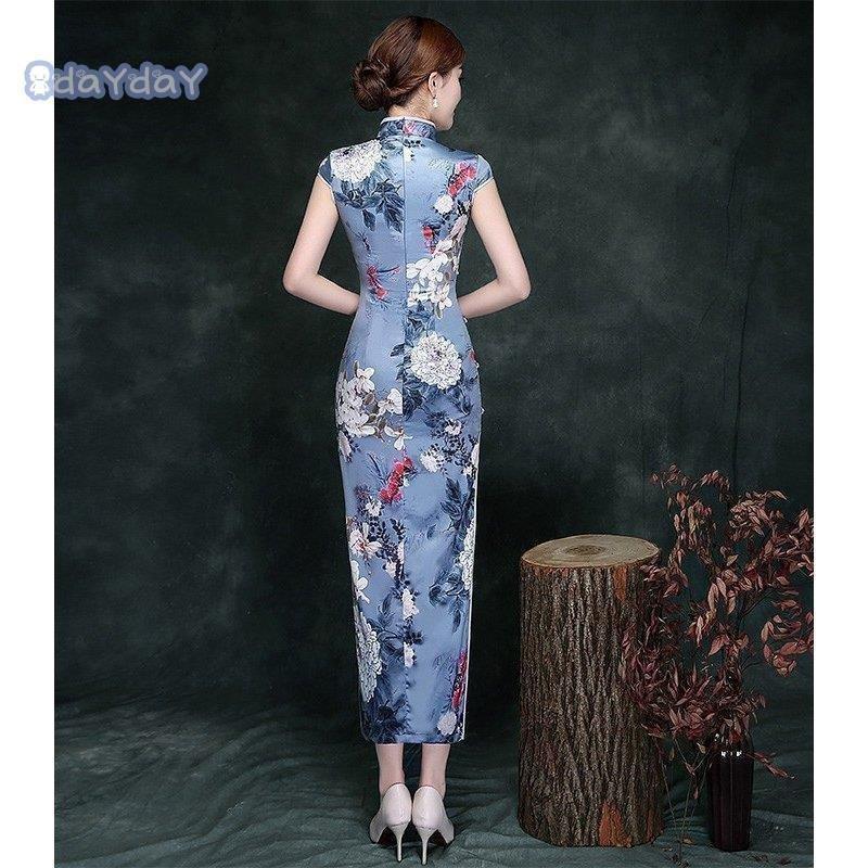 上品なスタイル チャイナドレス ロング コスプレ 半袖 ドレス 結婚式 お呼ばれ パーティードレス 発表会 Promed Srv Br