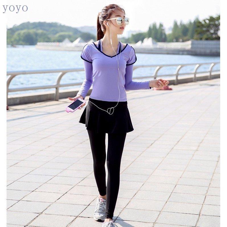 スポーツウエア トレンドアイテム スカート付きレギンス 一体型 九分丈 七分丈 レディース 無地 大きいサイズ ランニング フィットネスfjle 25 満点の