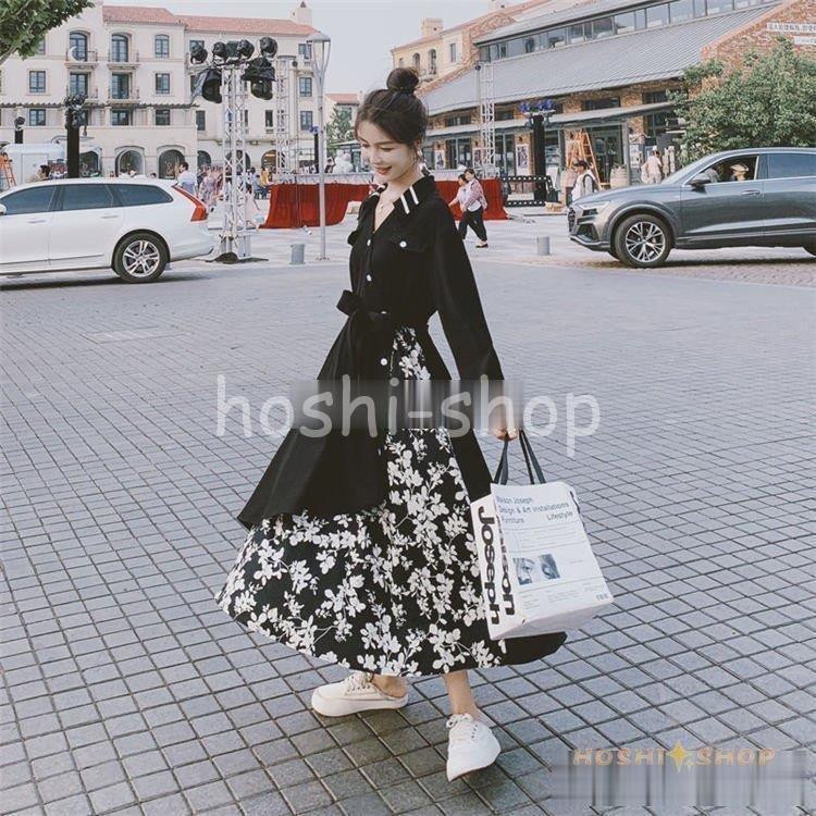 芸能人愛用 着痩せ ワンピース オシャレ ワンピース キレイめ 通勤 30代 秋 40代 長袖 レディース ロング丈ワンピ マキシ丈ワンピース 切り替えワンピース 花柄 ワンピース サイズ Xl Sustentec Com Br