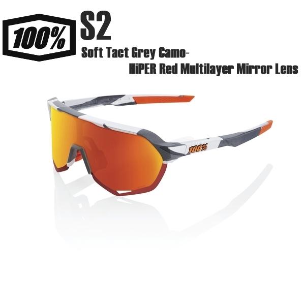 20264円 贈呈 100% ワンハンドレッド S2 Soft Tact Grey Camo-HiPER Red Multilayer Mirror  Lens スポーツサングラス 自転車 野球