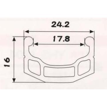 ALEXRIMS DM18 Black 700C （ETRTO：622） アレックス ディーエム18